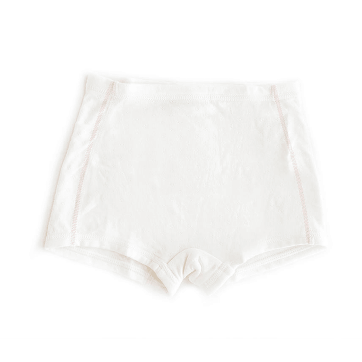 Angel Dept, daily, underware,kidsware 130 Angel Dept Organic Cotton Kids  Underwear White Boxer Briefs  - Girl