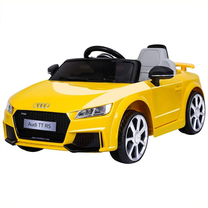BoPeep Ride On Car Audi Ride-On Car with Remote Control and Electric Motor-Yellow 12V