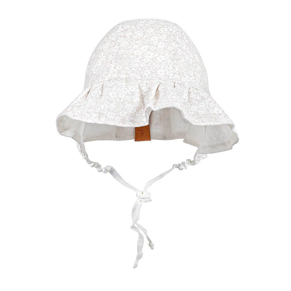 Bedhead Hats M Bedhead Heritage Reversible Ruffle  Bonnet Hat-Willow/Blanc