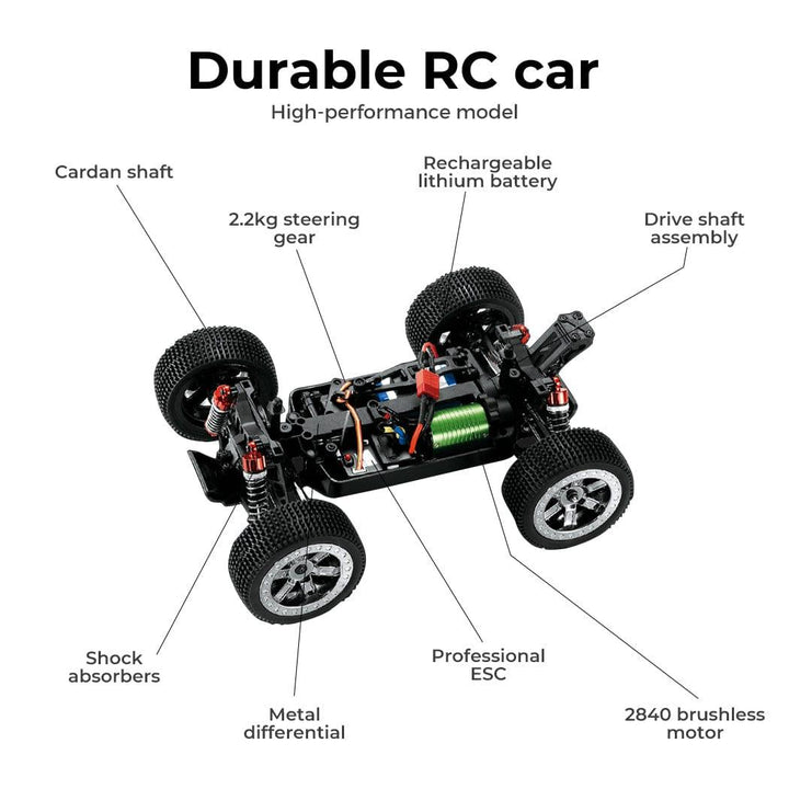 Centra Centra RC Car 1:16 4WD Off-Road Racing Brushless Motor 2.4GHz Remote Control