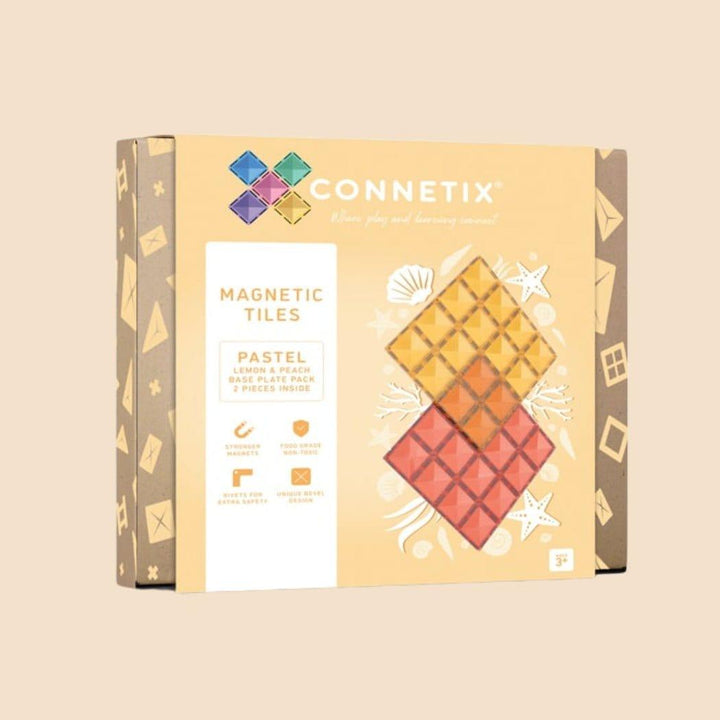 Connetix Tiles Lemon & Peach Connetix Tiles 2 Piece Base Plate
