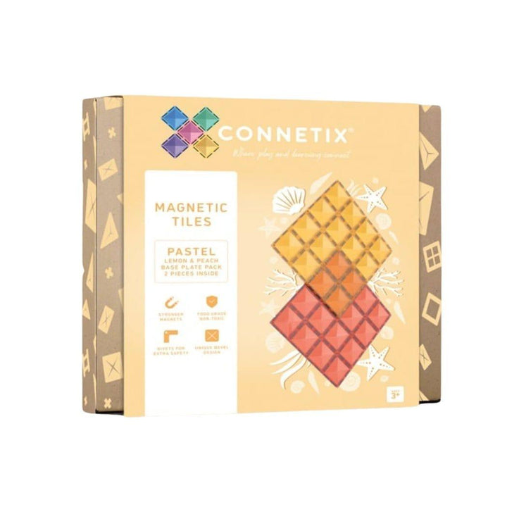 Connetix Tiles Lemon - Peach Connetix Tiles 2 Piece Base Plate