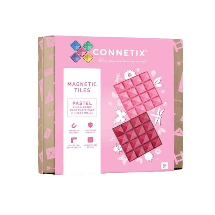 Connetix Tiles Pink - Berry Connetix Tiles 2 Piece Base Plate