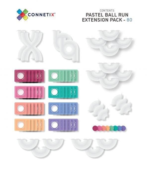 Connetix Tiles Toys Connetix Tiles 80 pc Pastel Ball Run Expansion Pack