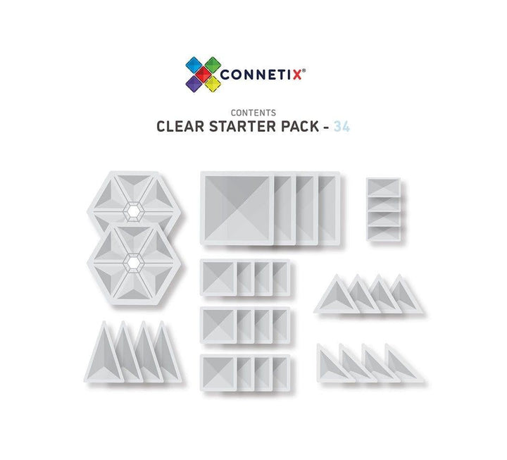 Connetix Tiles Connetix Tiles 34 pc Clear Pack