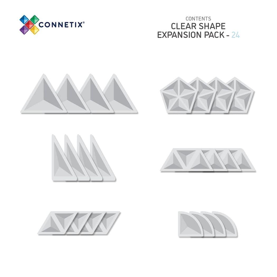 Connetix Tiles Connetix Tiles Clear Shape Expansion Pack 24 pc