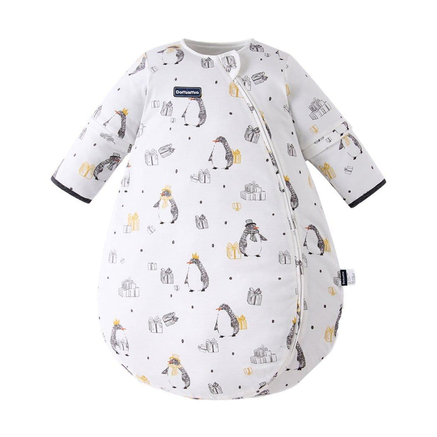 Domiamia Penguin Lotta Domiamia Cotton Sleep Bags with Removable Long Sleeve-1.0 TOG (9-18 mths)