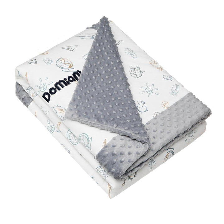 Domiamia Schooltime Domimia Thick Padded Minky Cotton Kids Blanket - 2.5 tog
