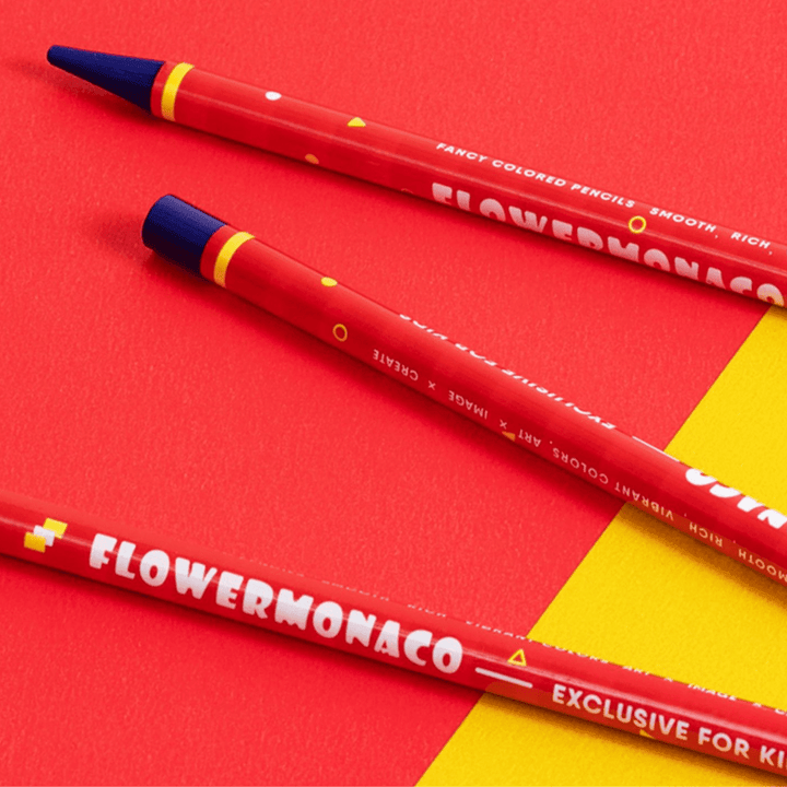Flower Monaco Flower Monaco Fancy Colour Pencils （Wood Free)