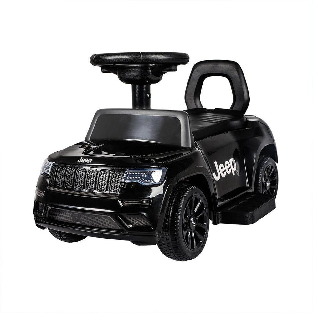 Traderight Group Ride On Car Black Jeep Baby Ride On Car 6V Electric Motor Push Walker