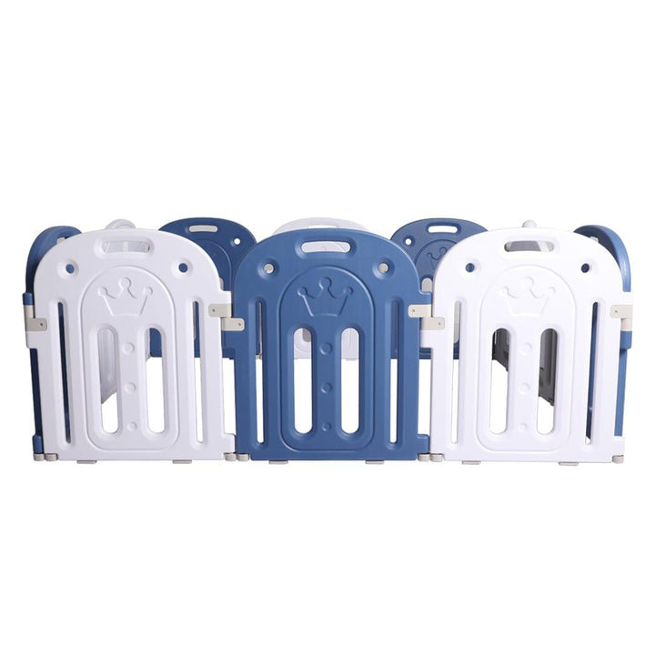 BoPeep Playpen BoPeep Kids Baby Playpen Safety Gate Toddler Fence 10 Panel with Music Toy Blue