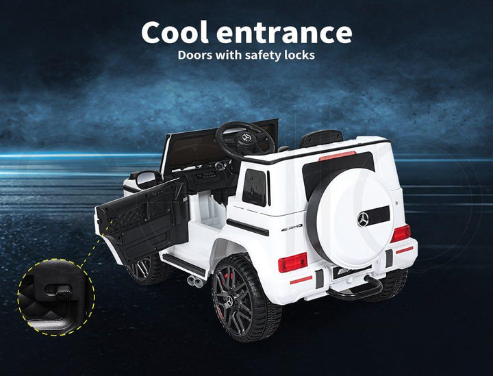 Lupipop Ride On Cars Mercedes-Benz AMG G63 Ride-On Car with Remote Control White