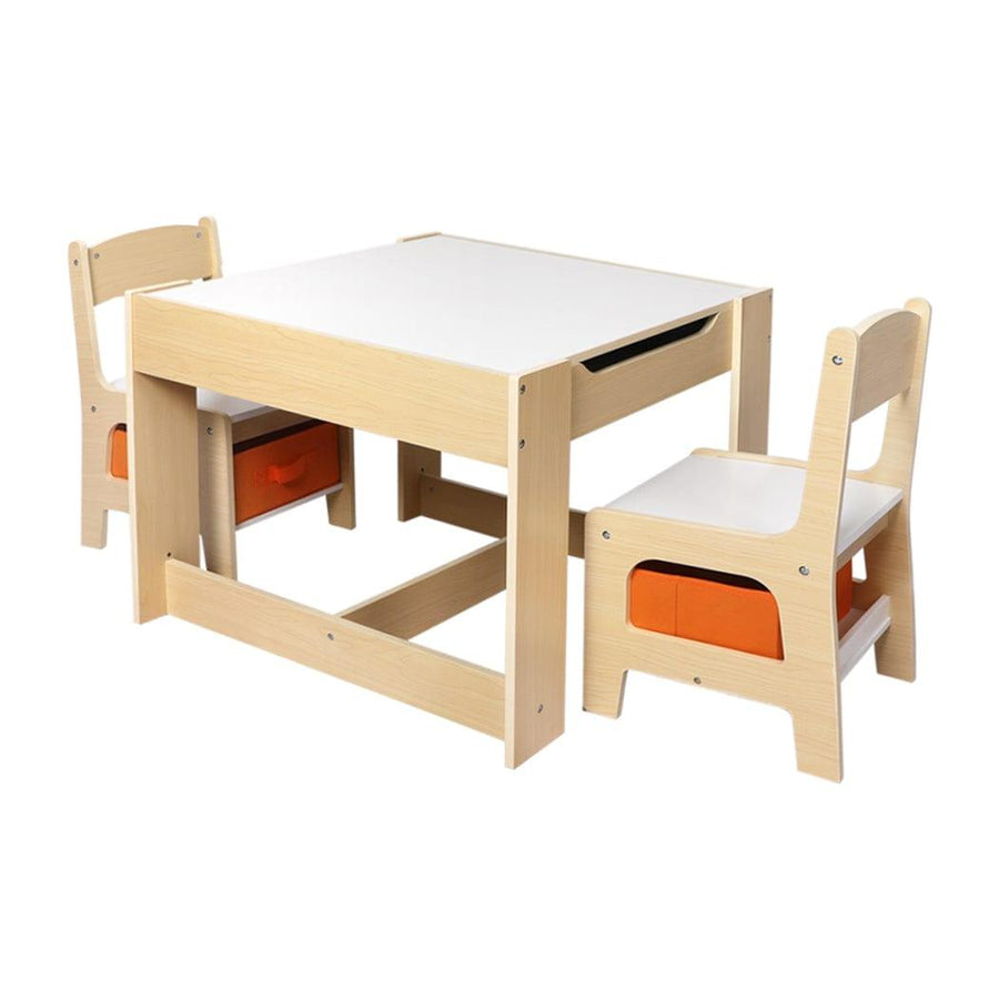 BoPeep Kids Table & Chair Set Natural BoPeep Kids Play Table & Chair Set with Storage