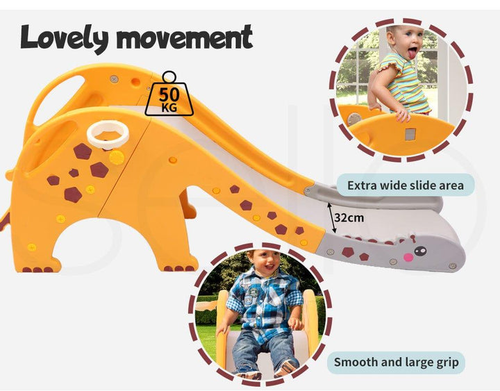 BoPeep Slide Kids Slide 160cm Extra Long Basketball Hoop Activity Center Toddlers Play Set