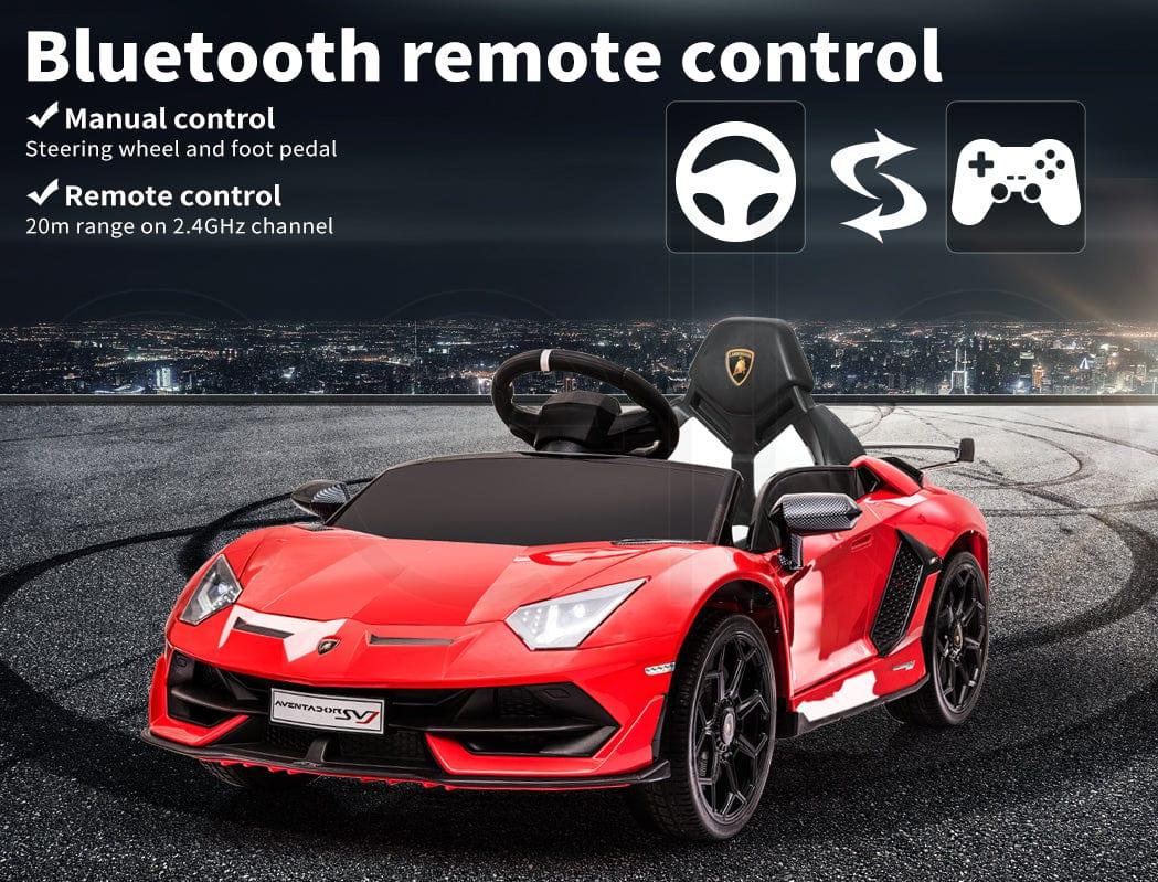 Lupipop Ride On Cars Lamborghini Kids Ride On Car with Remote Control Red