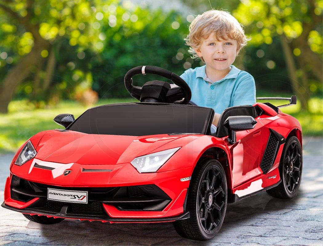 Lupipop Ride On Cars Lamborghini Kids Ride On Car with Remote Control Red