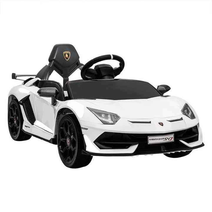 Bobeep Ride On Car Lamborghini Kids Ride On Car with Remote Control - White