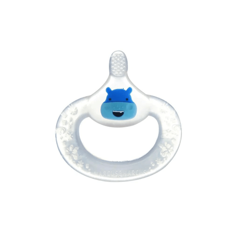 Marcus&Marcus Lucas the Hippo- Blue Marcus & Marcus- 6M+ Baby Teething Toothbrush