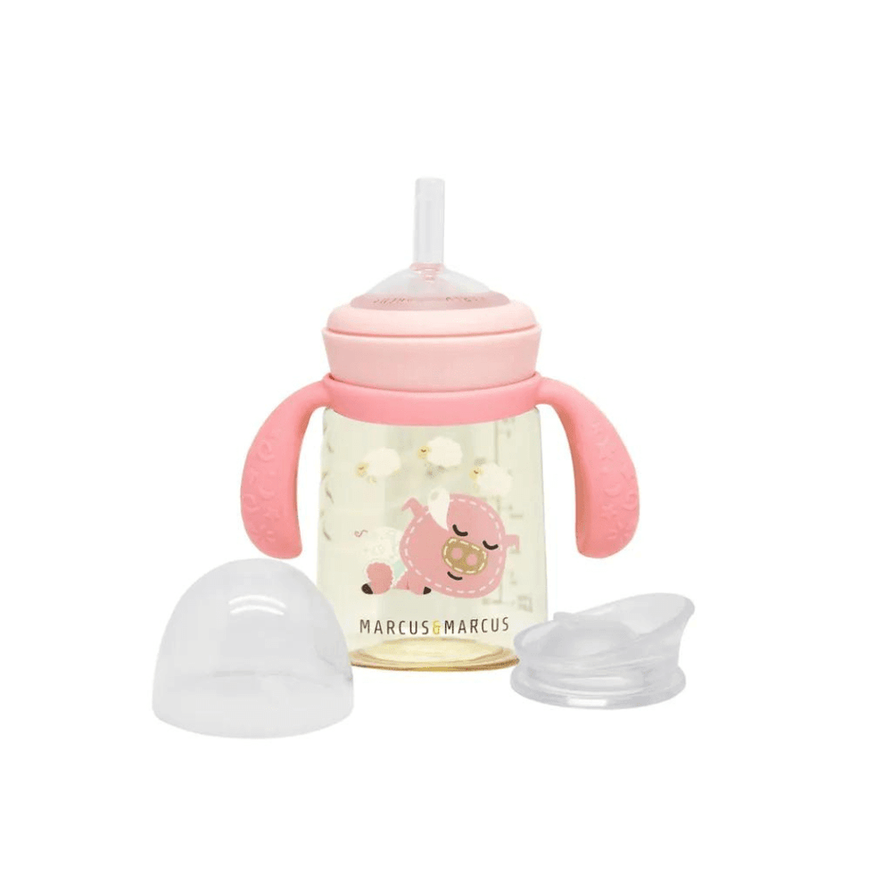 Marcus&Marcus Pocky the Pig-Pink Marcus & Marcus -PPSU Transition Trainer Bottle Set