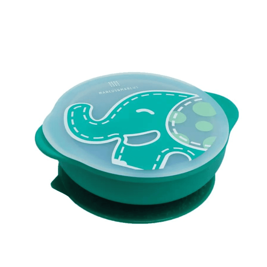 Marcus&Marcus Ollie the Elephant green Marcus & Marcus - Sunction Bowl with Lid
