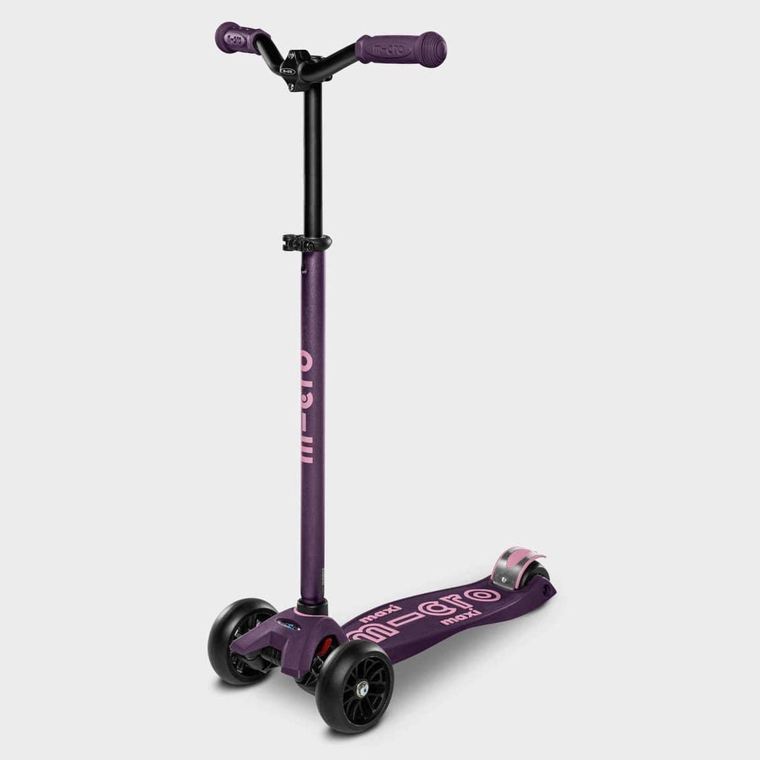 Micro Purple Micro 3 Wheel Scooter | Maxi Deluxe Pro Scooter for 5-12 years