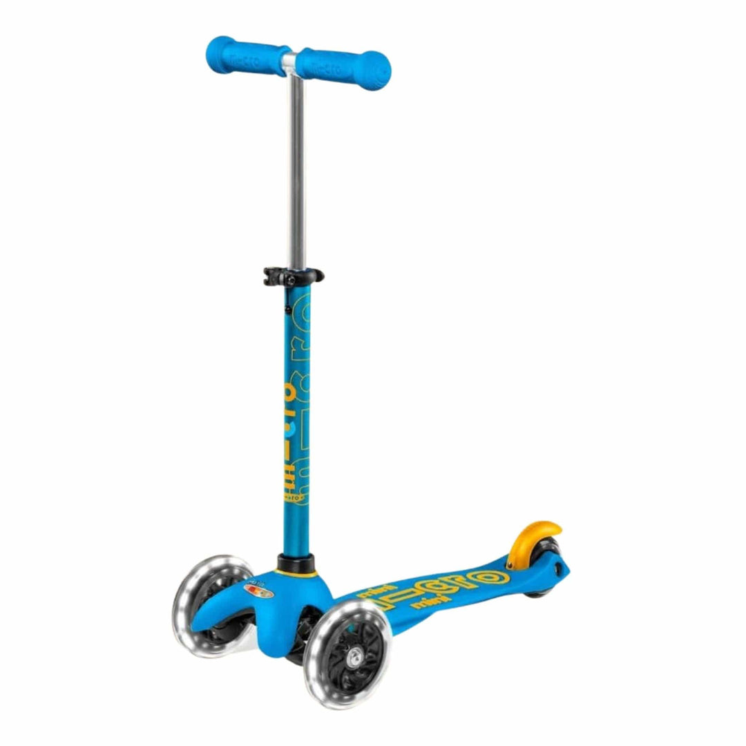 Micro Ocean BLue Micro Scooter | Mini Deluxe 3 Wheel Scooter LED | for 2-5 years