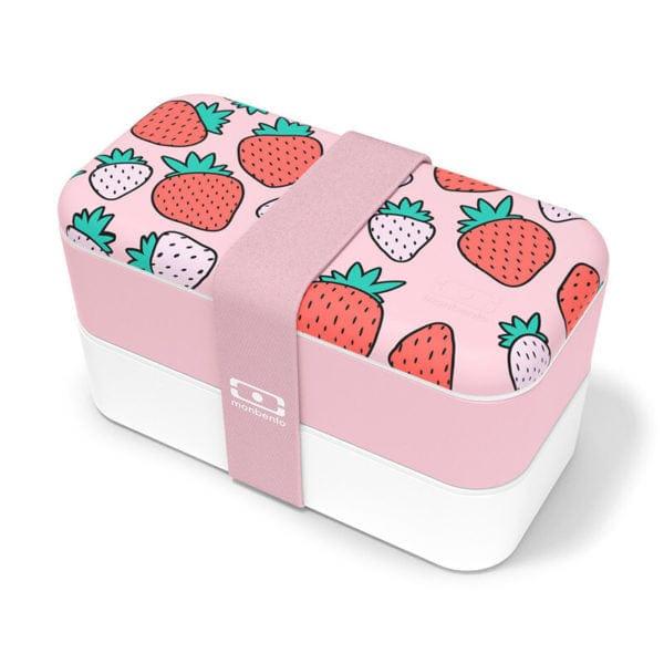 Monbento Strawberry Monbento Original Graphic 1L Lunch Bento Box-Strawberry