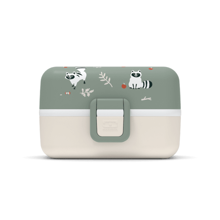 Monbento Green Raccoon Monbento Tresor Graphic Kids's Bento Box- Green Raccoon