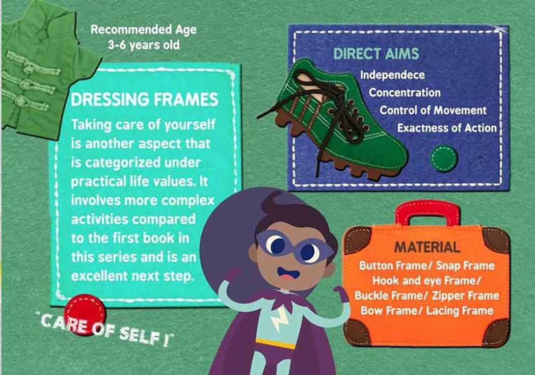 Elf Cultural Developmental Play My First Book 2 | Busy Book | Dressing Frames