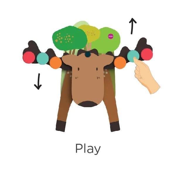 Oribel Developmental Play Oribel VertiPlay Wall Toy: Goofy Moose Balancer