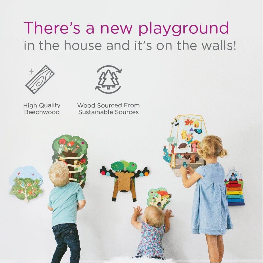 Oribel Developmental Play Oribel VertiPlay Wall Toy: Hoppy Bunny and Friends
