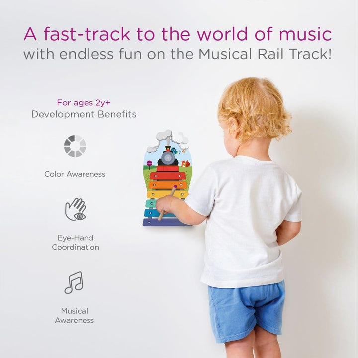 Oribel Toys Oribel VertiPlay Wall Toy:  Musical Rail Track Xylophone