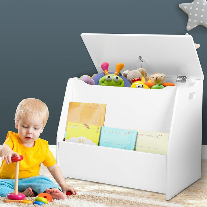 Levede Toy Box Toy Box With Book Shelf