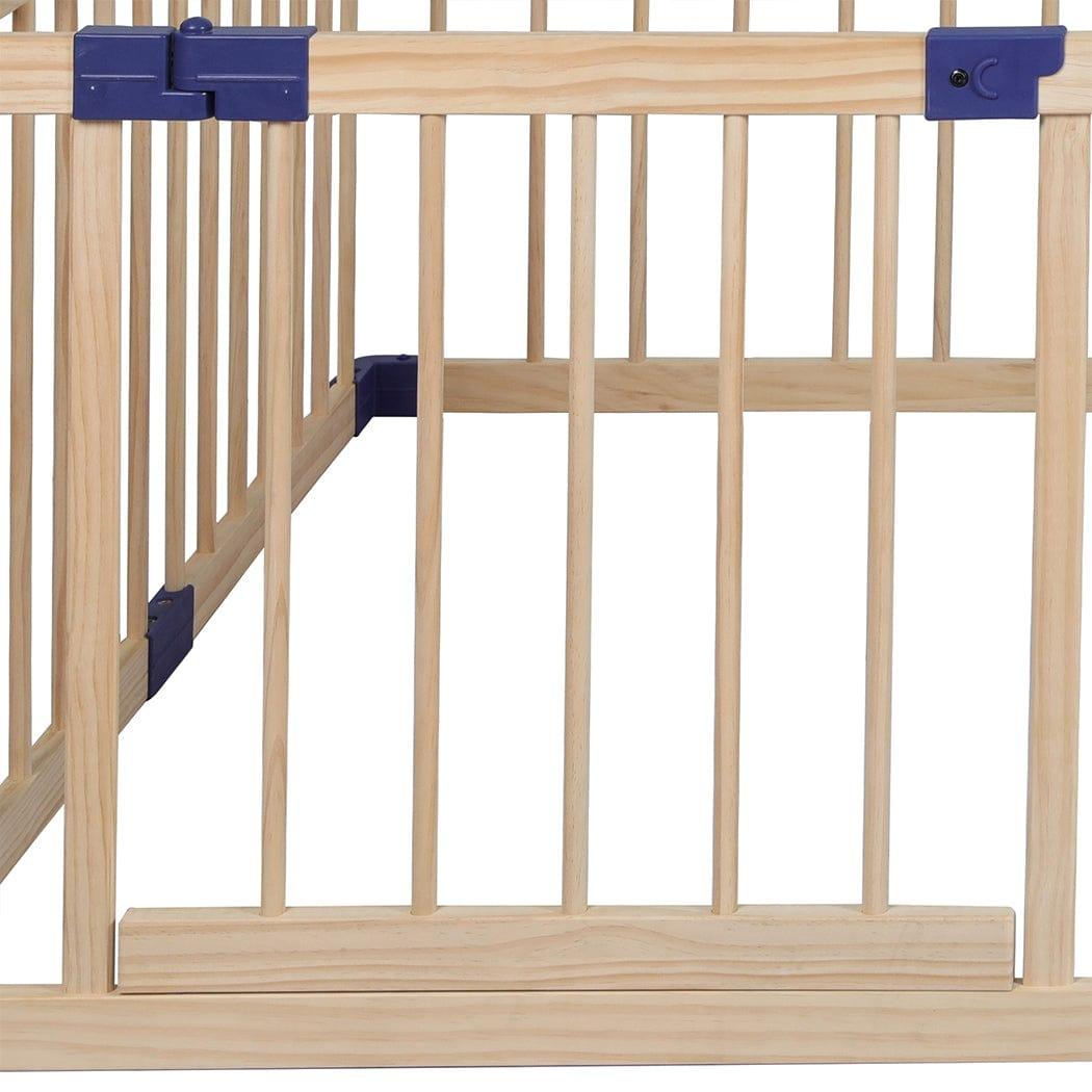 BoPeep Playpen BoPeep Kids Playpen Wooden Baby Safety Gate Fence Child Play Game Toy Security L