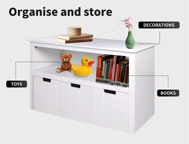 Lupipop Bookcase Wooden Toy Storage and Display Organizer with Bookshelf