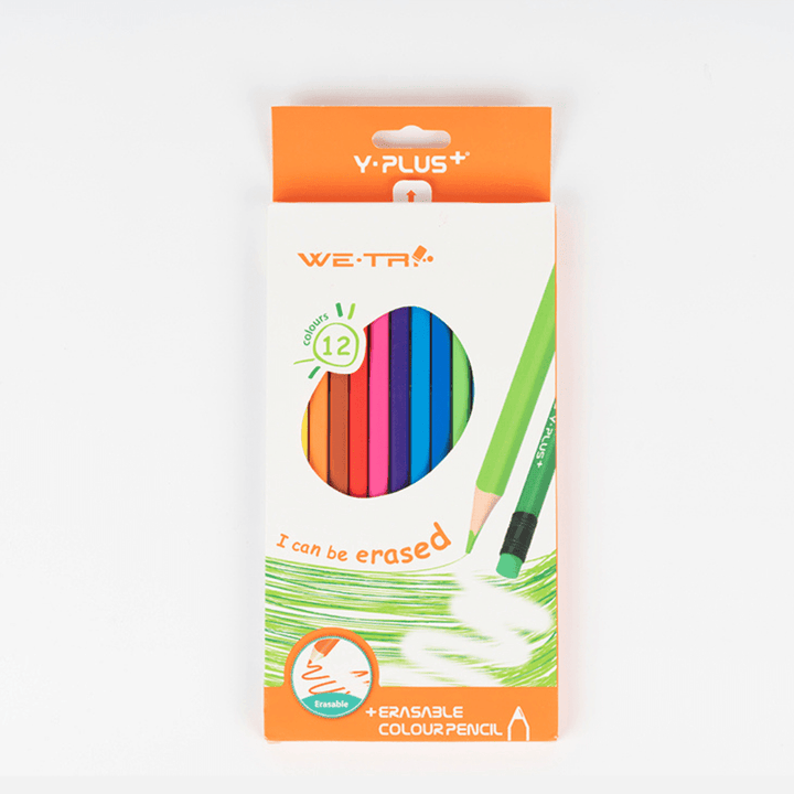 Yplus 12 Colours Yplus Erasable Color Pencil with Eraser