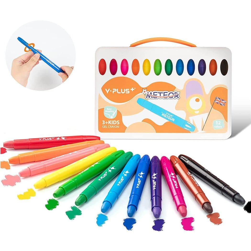 Yplus Arts & Crafts 12 colours YPLUS METEOR Silky Gel Crayon Set