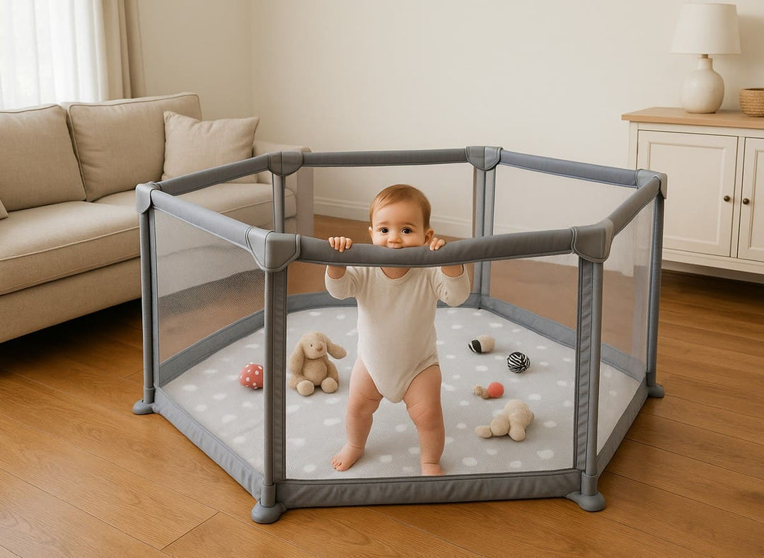 baby in the playpen