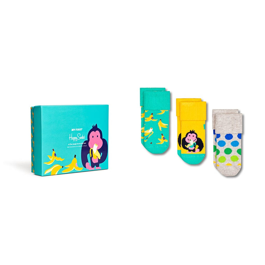 Happy Socks Happy Socks Baby Socks ”In The Jungle” Pack 0-6M