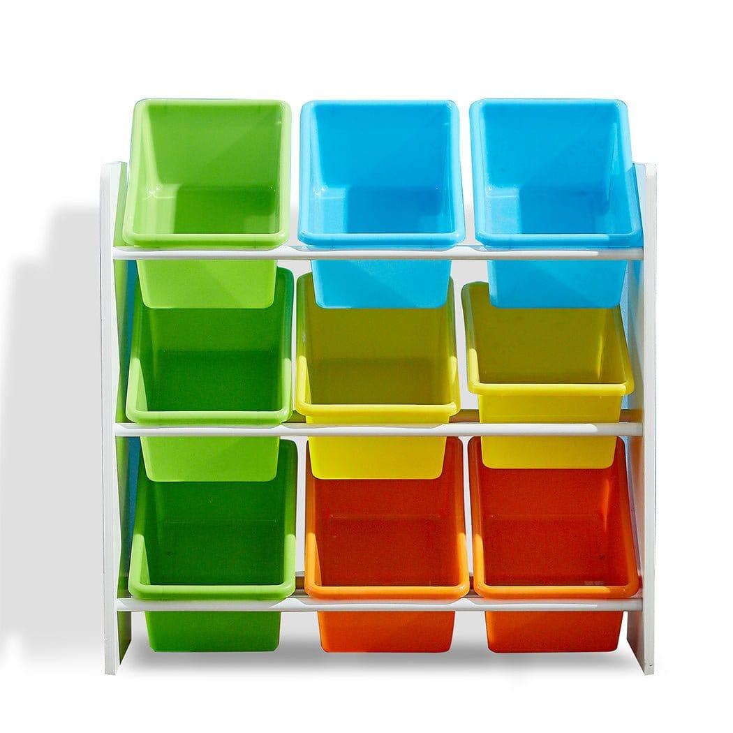 Levede Toy Box 9-Bin Kids Toy Storage & Bookshelf Organizer