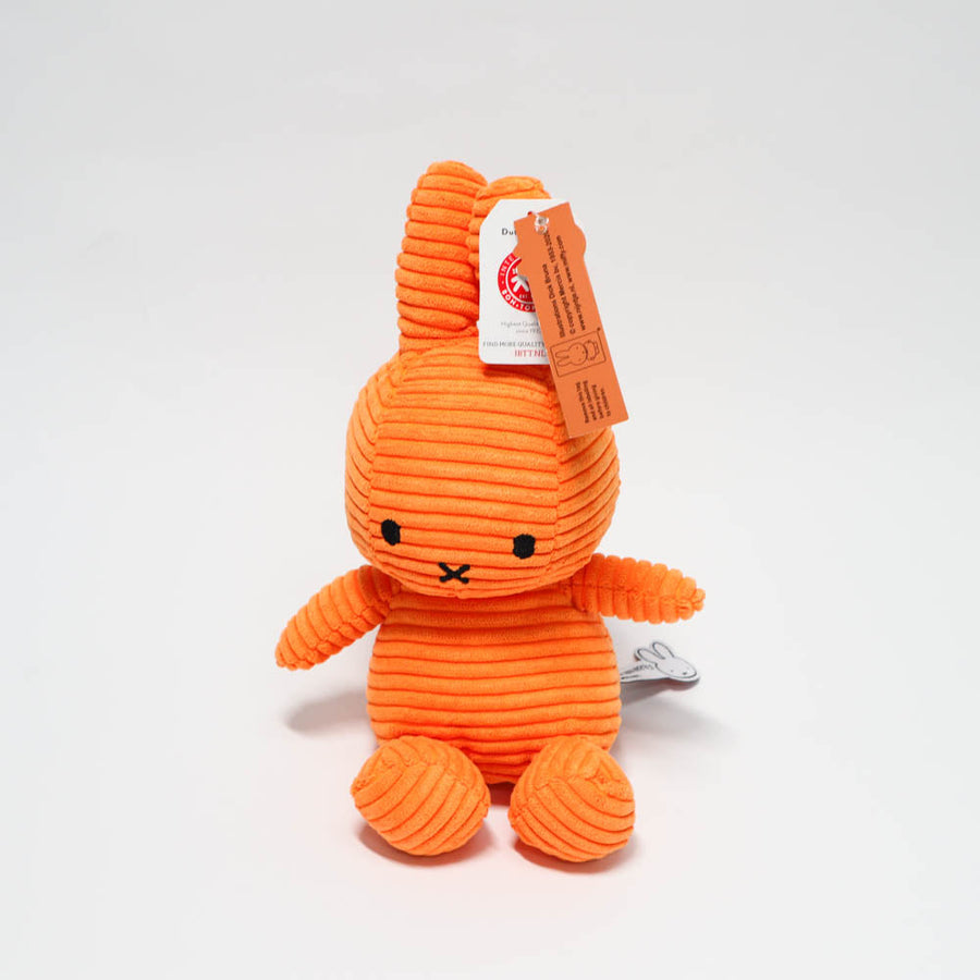 MIFFY SITTING CORDUROY ORANGE 23 CM