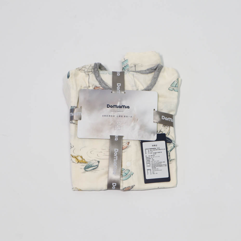 Domia Silky Bamboo Short Sleeve Baby Romper Bird Beach M