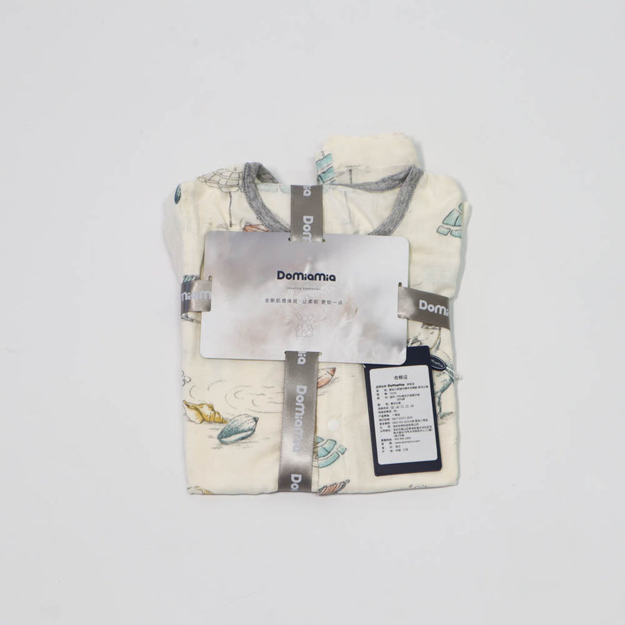 Domia Silky Bamboo Short Sleeve Baby Romper Bird Beach M