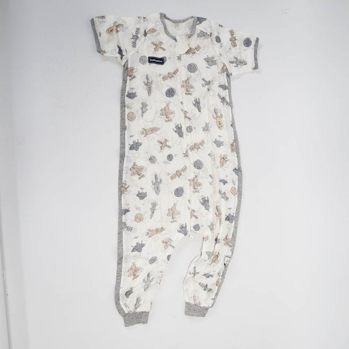Domia Bamboo Fiber Cotton Short Sleeve Split Leg Sleeping Bag  1.0Tog  Spacecraft XL