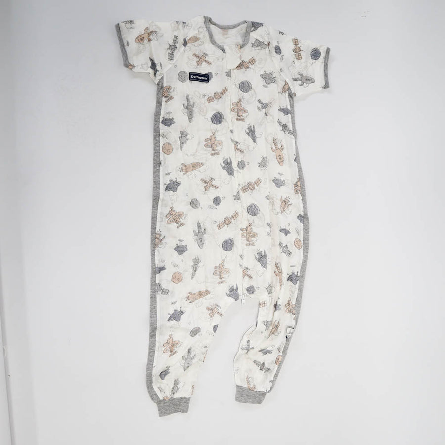 Domia Bamboo Fiber Cotton Short Sleeve Split Leg Sleeping Bag  1.0Tog  Spacecraft XL
