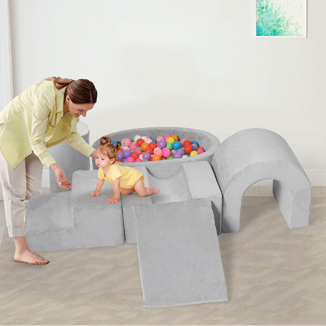Kids Foam Blocks Play Set Pit Climb Crawl Slide Soft Toddlers Toys