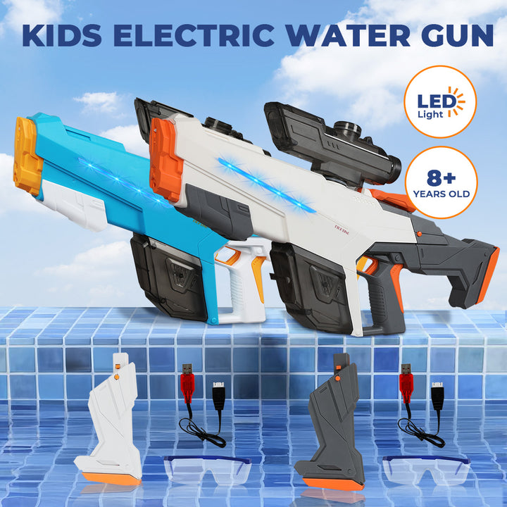 Electric Water Gun with LED Kids Toys Battle Automatic Blaster Outdoor Summer