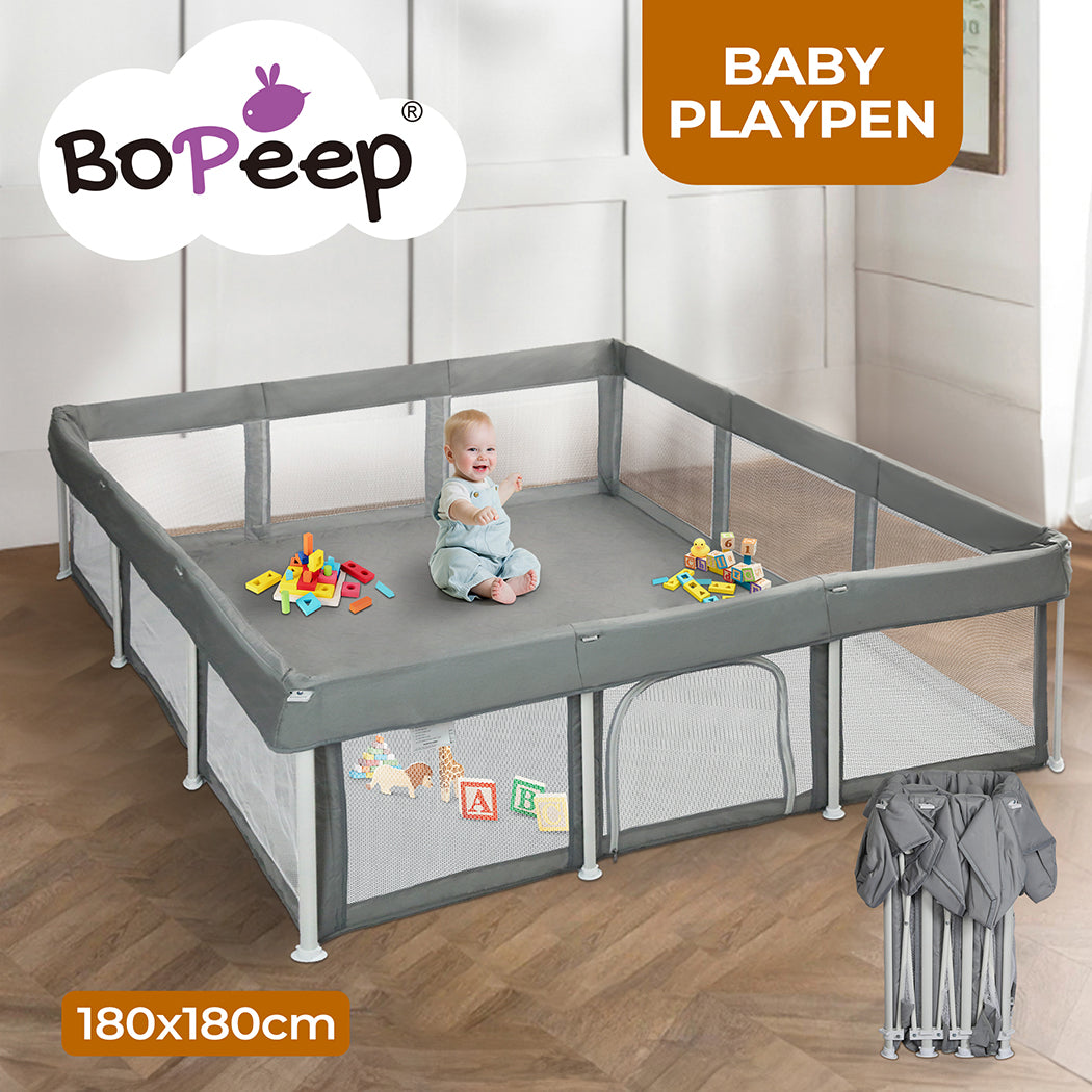 Bopeep Kids Playpen Pop-up Foldable Baby Safety Mesh Fence Toddler Play Center