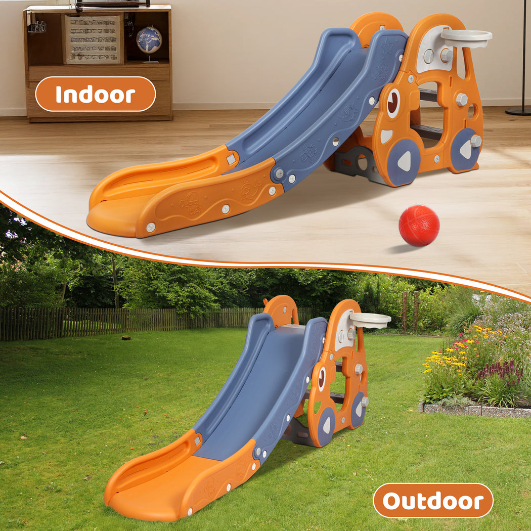 Bopeep Kid Slide Set Basketball Hoop Indoor Outdoor Playground Activity Center