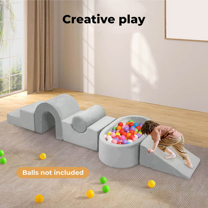 Bopeep Kids Foam Blocks Play Set Pit Climb Crawl Slide Soft Toddlers Toys Indoor